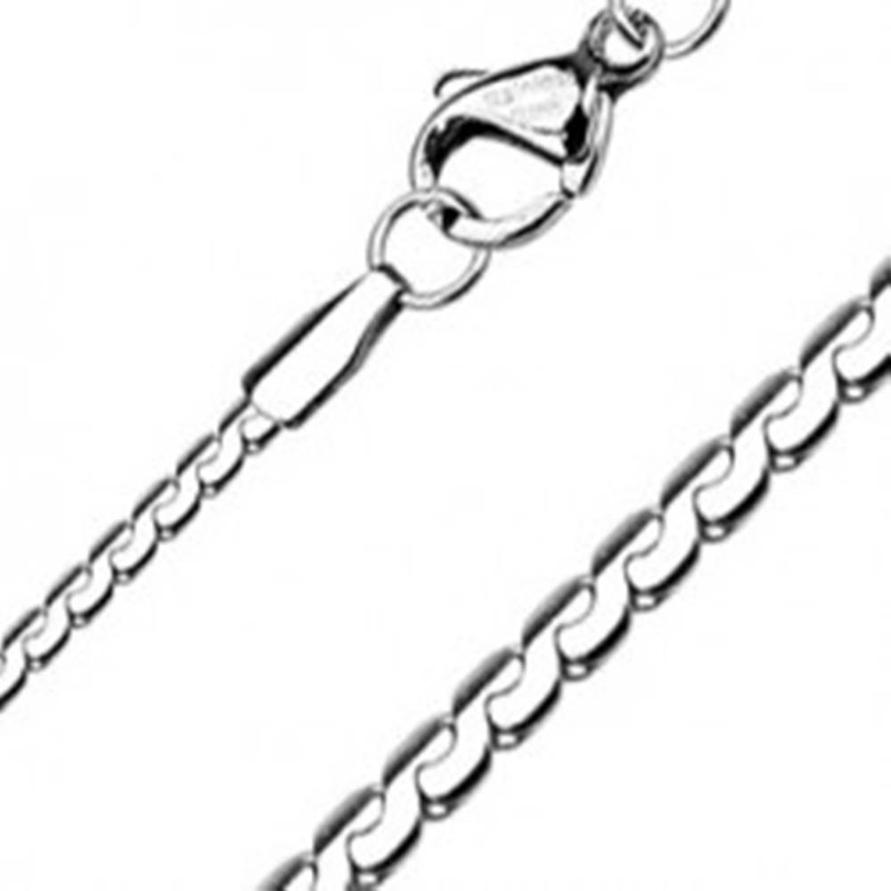 Šperky eshop Plochá oceľová retiazka - článkovaný had 1,5 mm