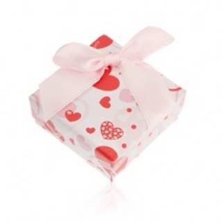 Darčeková krabička na prsteň a náušnice s romantickým motívom, srdcia