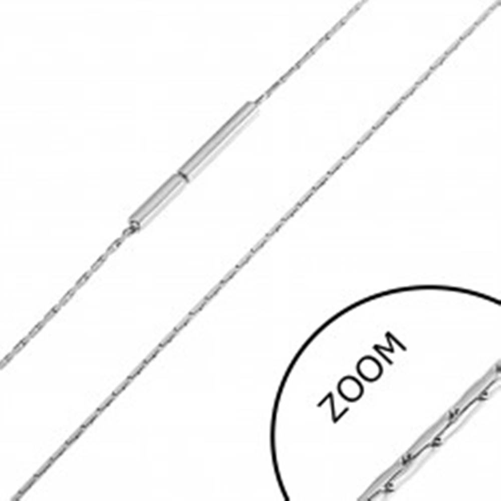 Šperky eshop Oceľová retiazka z tenkých paličiek, 0,8 mm