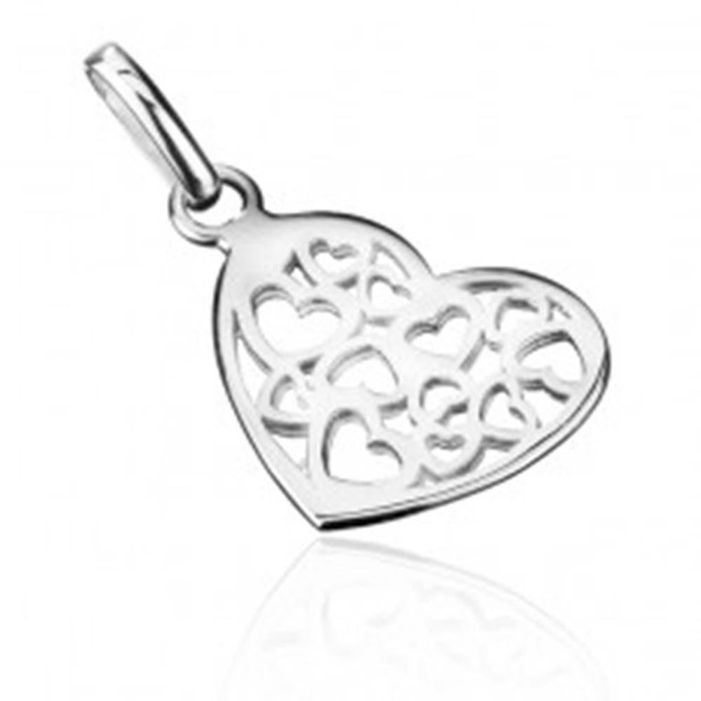 Šperky eshop Strieborný prívesok 925 - malé filigránové srdce