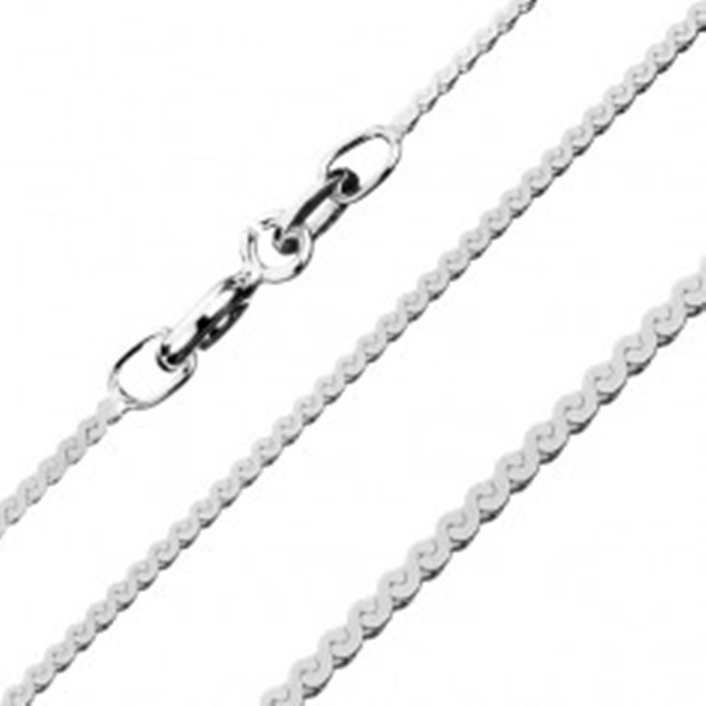 Šperky eshop Lesklá retiazka zo striebra 925 - esovitá línia, 1,2 mm