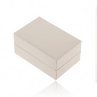 Biela darčeková krabička na prsteň alebo náušnice, ryhovaný povrch