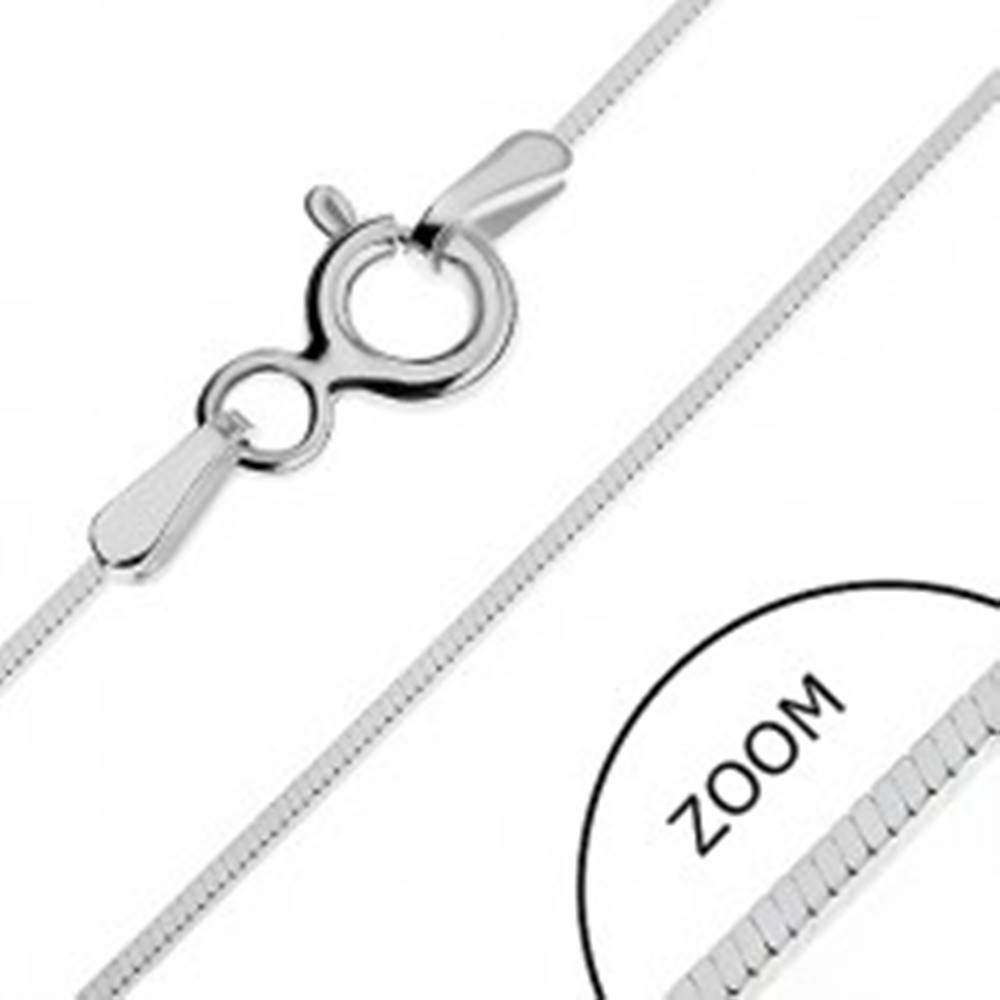 Šperky eshop Strieborná retiazka 925 - tenká štvorhranná línia, 0,65 mm