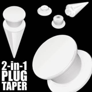 Taper a plug 2 v 1 biely - Hrúbka: 10 mm