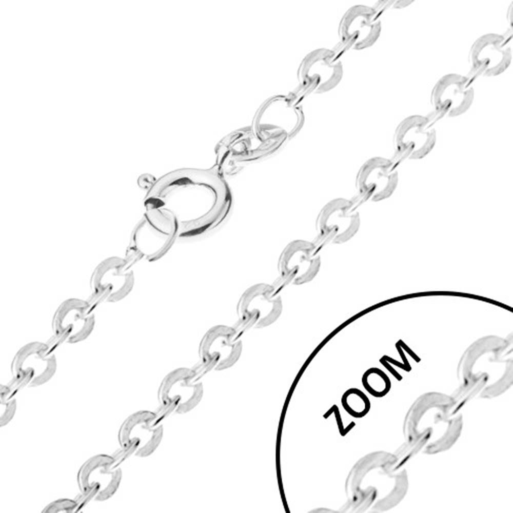 Šperky eshop Retiazka s kolmo napájanými očkami zo striebra 925, šírka 1,2 mm, dĺžka 550 mm