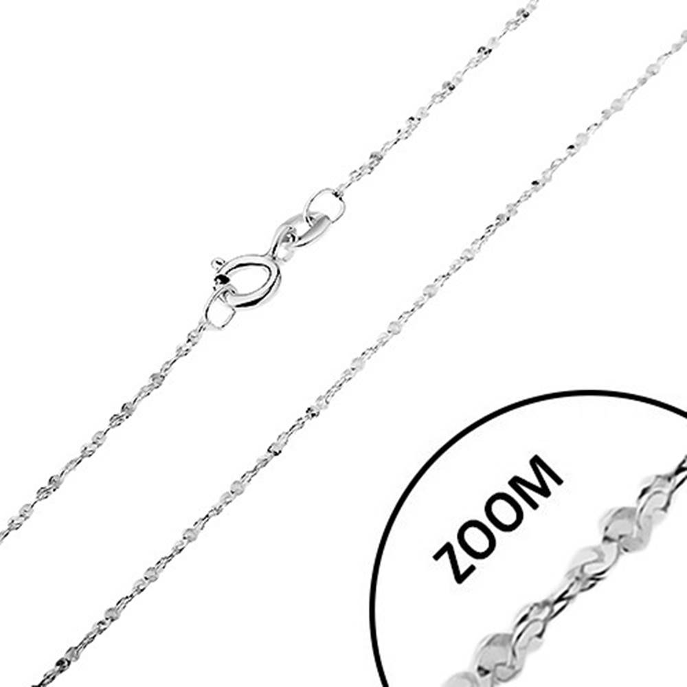 Šperky eshop Retiazka zo striebra 925 - zatočená línia, špirálovito spájané očká, šírka 1,2 mm, dĺžka 550 mm