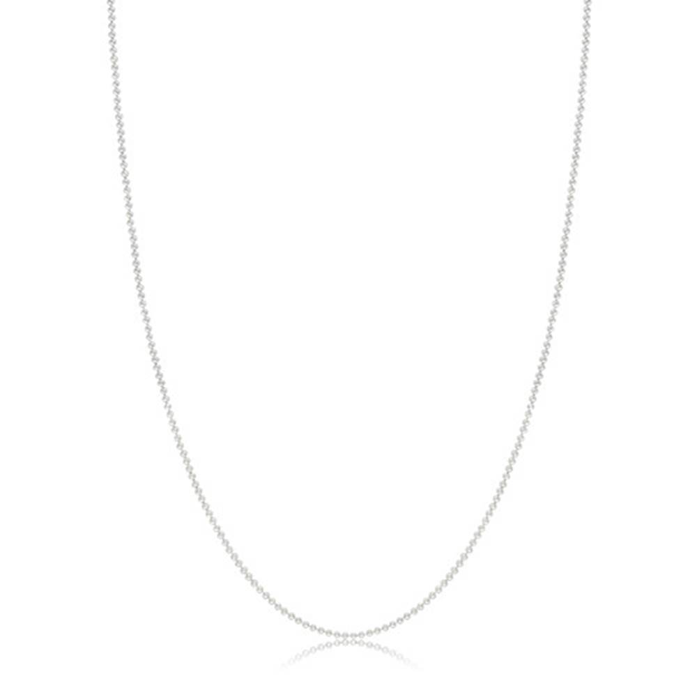 Šperky eshop Lesklý náhrdelník zo striebra 925 - známka s nápisom "love", guličková retiazka